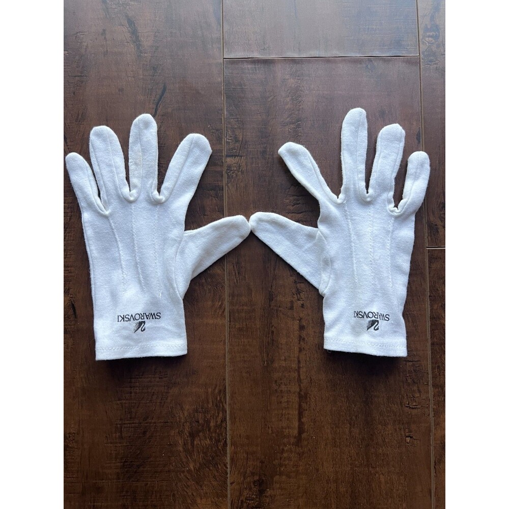 Swarovski Crystal NEW White Cotton Cleaning Presentation Gloves 1 Pair